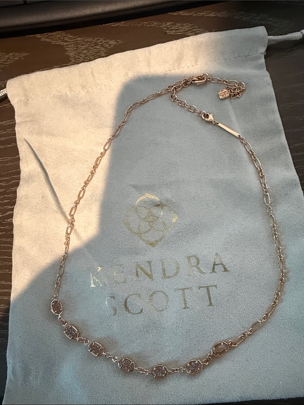 Kendra Scott Rose Gold Linked Station Necklace